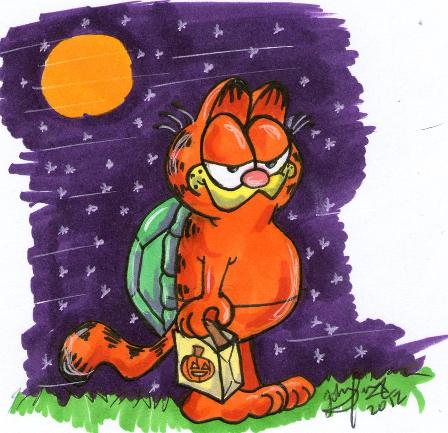 Garfield Halloween By Johnnyism