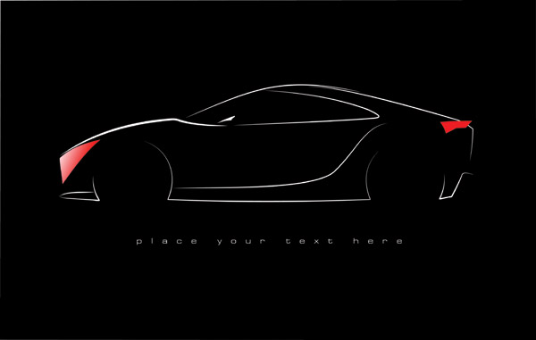 Shiny Car Black Background Design Vector Over Millions Vectors