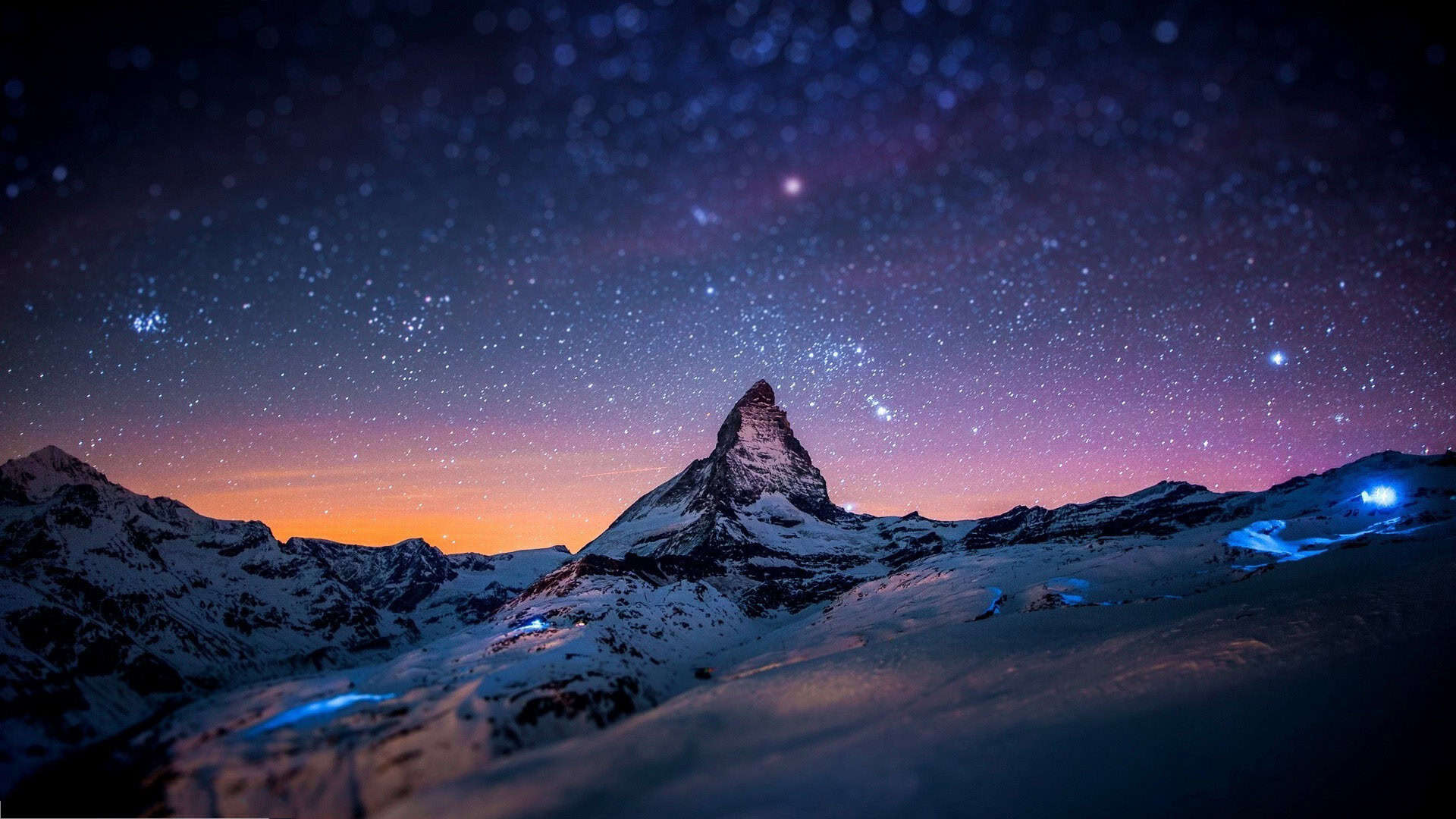 Night Mountain Wallpaper HD
