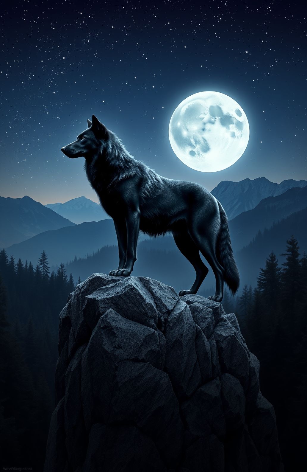 Cool Black Wolf Wallpaper