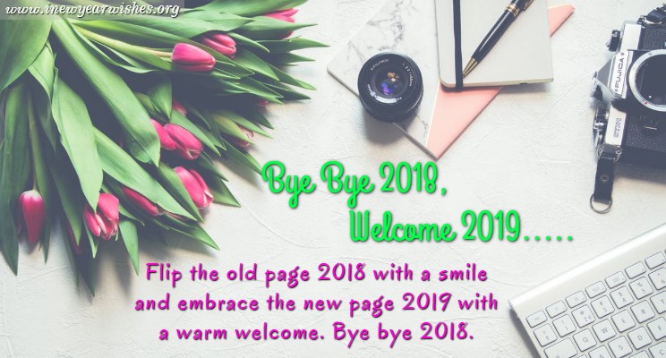 Goodbye 2018 Welcome 2019 Wishes Bye Bye 2018 Hello 2019