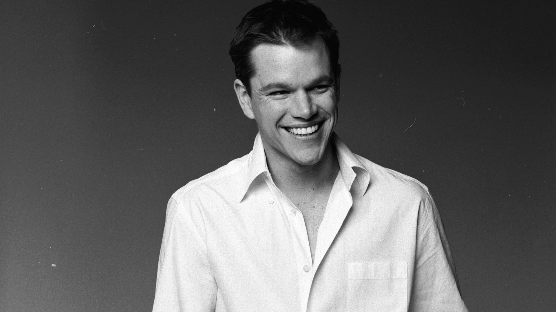 Dasing Look Of Matt Damon Popular American Film Actor With Smile