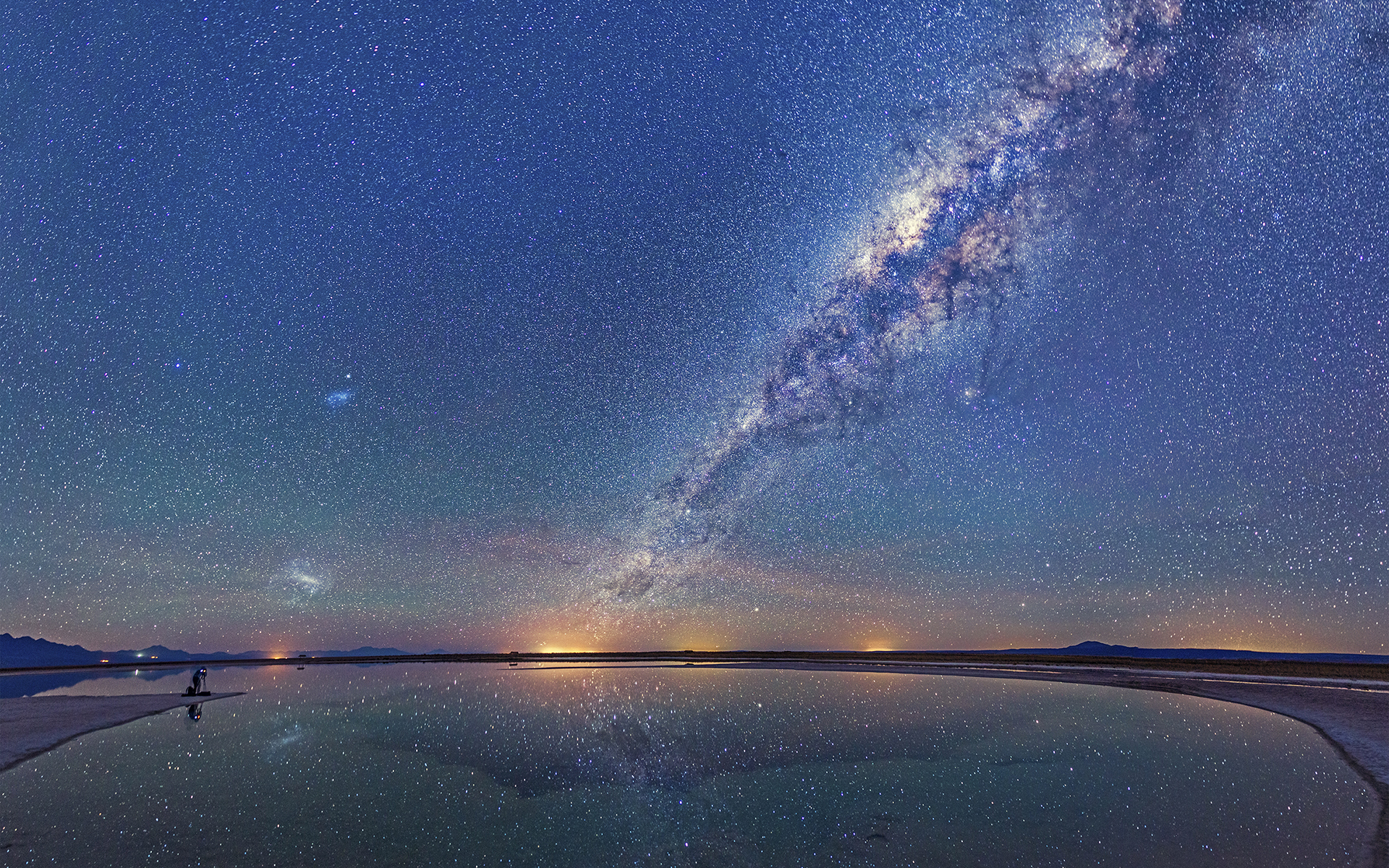Galaxy Milky Way Night Stars Reflection HD Wallpaper