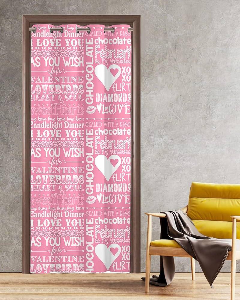 Amazon Valentine S Day Blackout Door Curtain Panels For