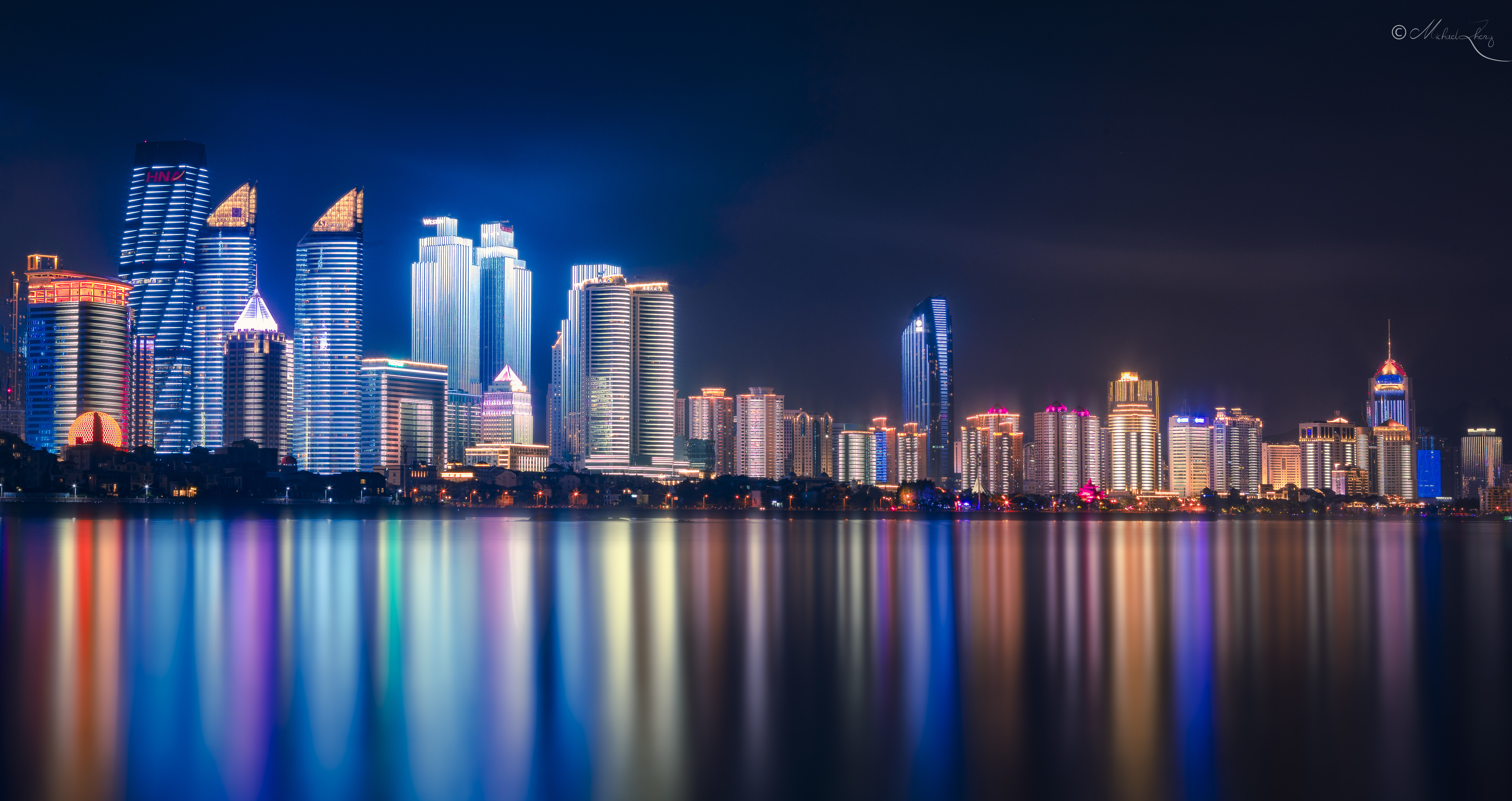 Night City Street Neon Lights 4k HD Wallpaper Image 43e
