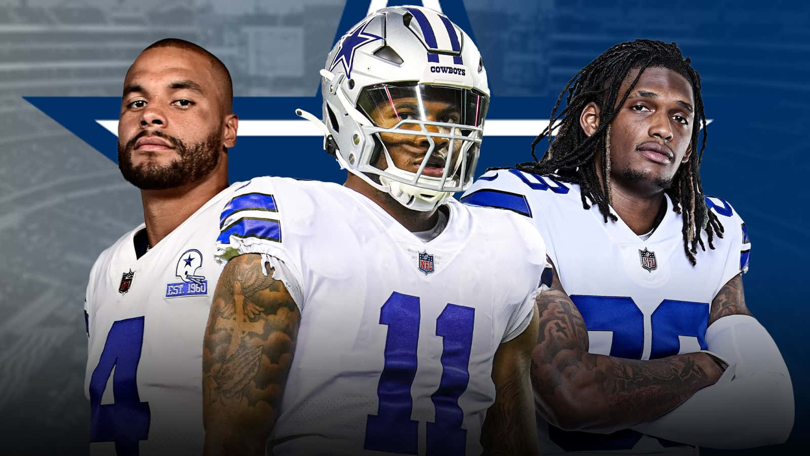 Amari Cooper And Ezekiel Elliott Dallas Cowboys Players Wallpaper