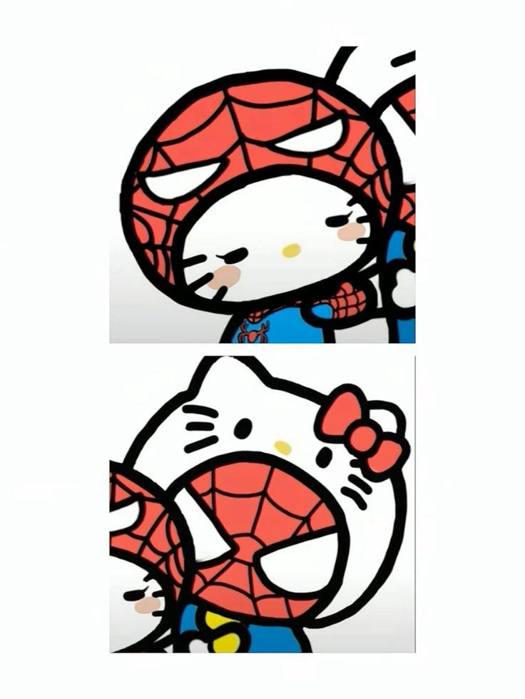 Hello Kitty And Spider Man Matching Pfp In
