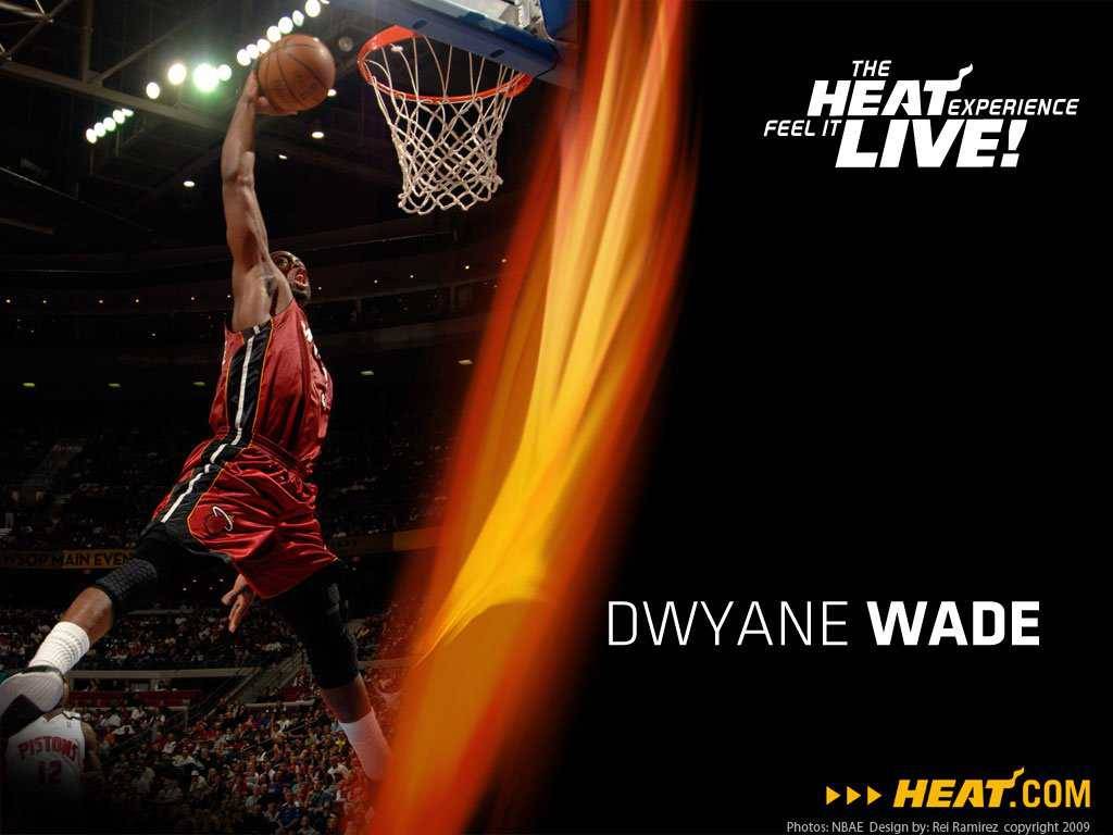 Miami Heat Season Dwyane Wade Dunk Wallpaper