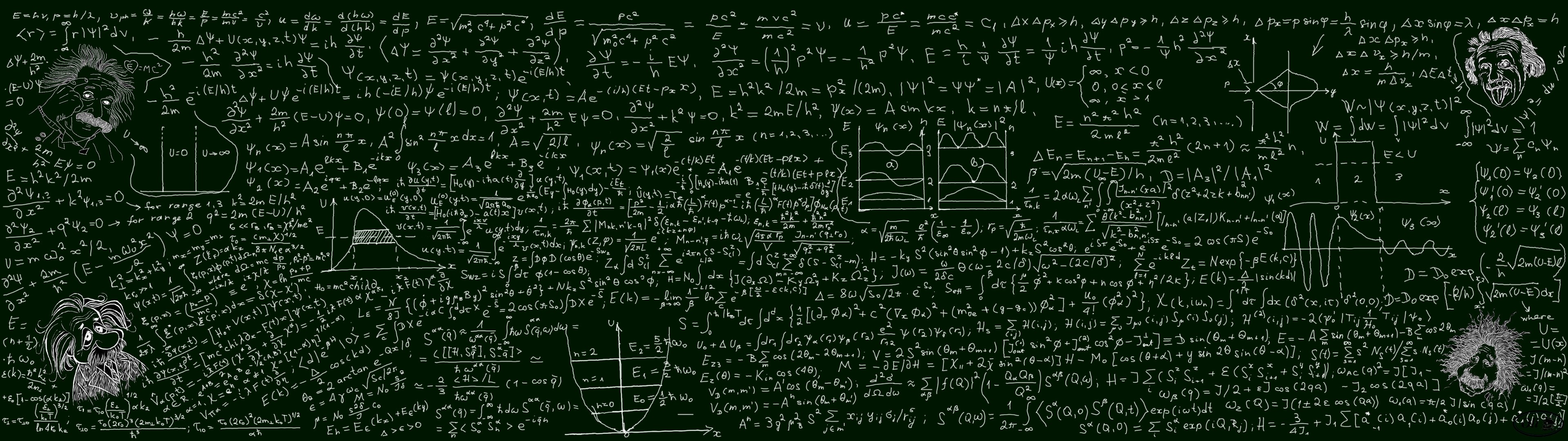 Albert Einstein Equations Math Physics Desktop Wallpaper