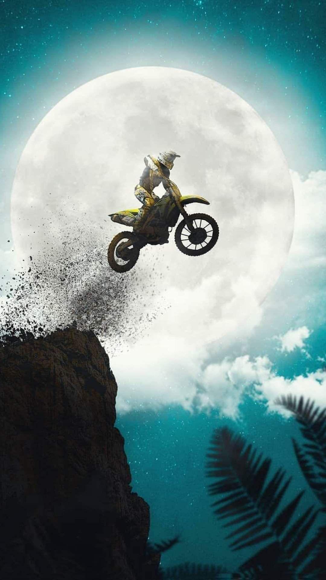 Bike Jump Moon iPhone Wallpaper Check More At S