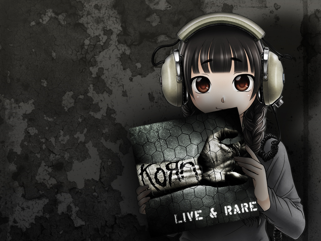 Korn Headphones Wallpaper Girl