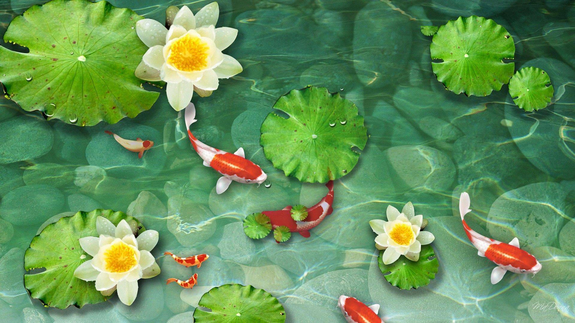 Koi Pond Wallpaper