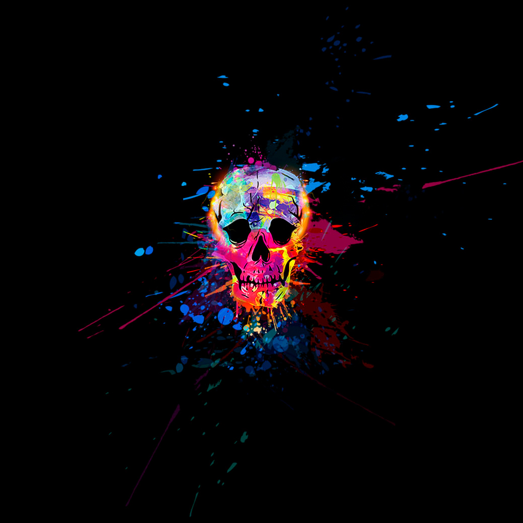 Colorful Skull Desktop Background