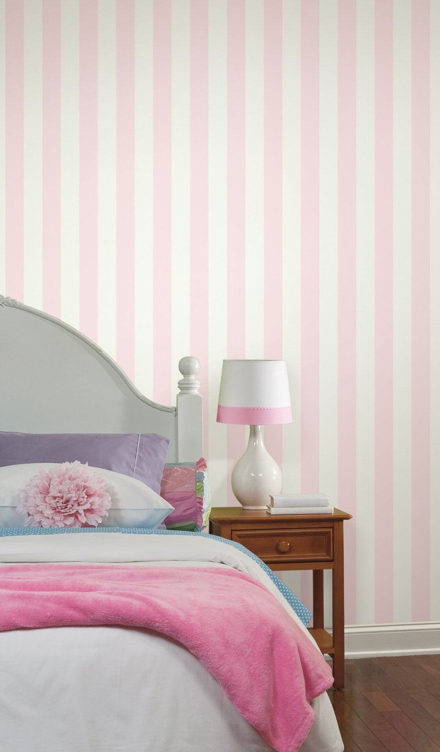 Light Pink And White Stripe Wallpaper Jpg
