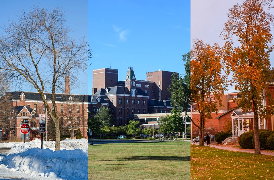 Maine Medical Center Hospital in Portland Maine Different Seasons