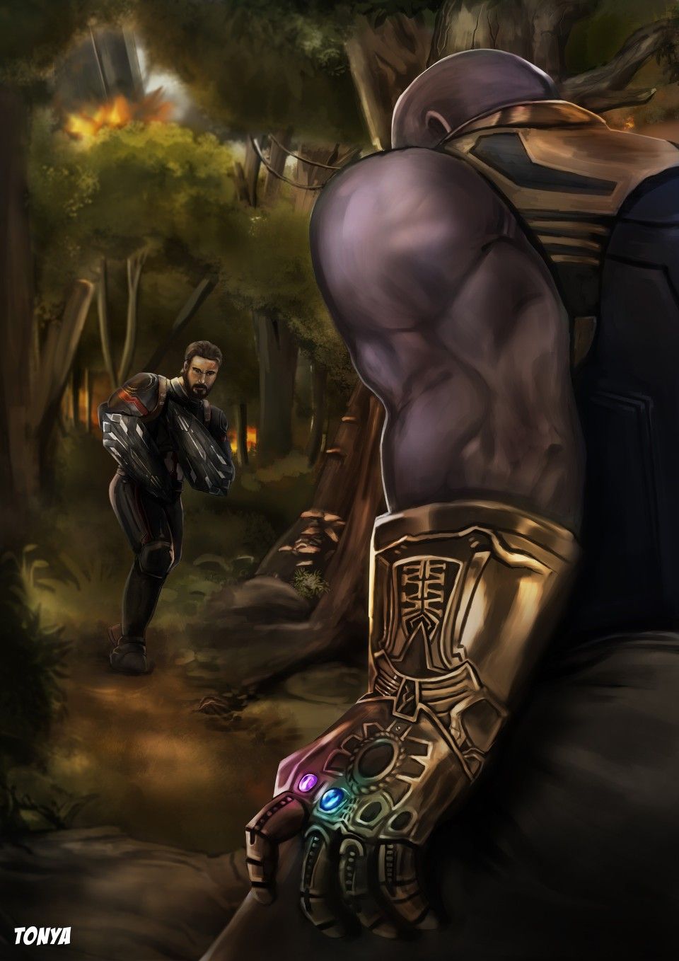 Captain America vs Thanos Marvel Dbz and ben Marvel heroes