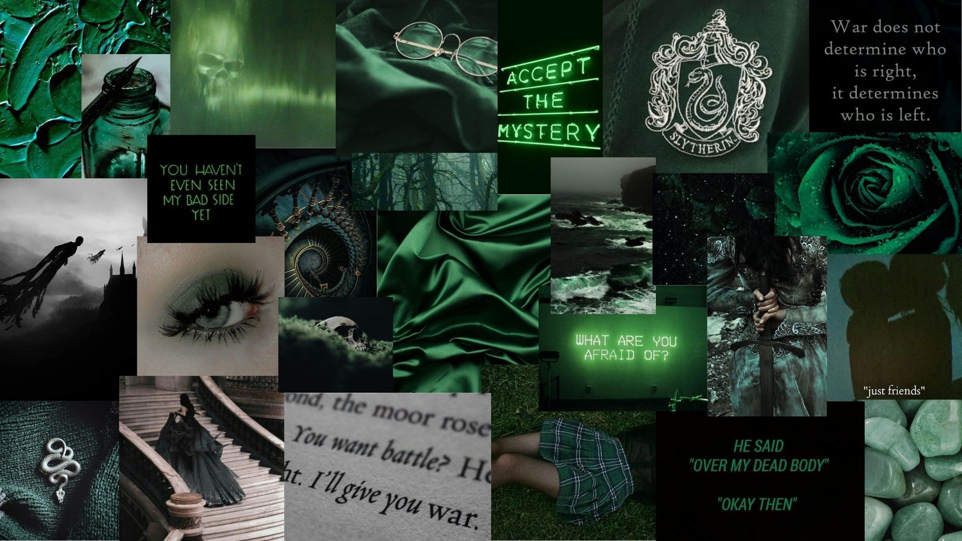 Slytherin Collage Wallpaper