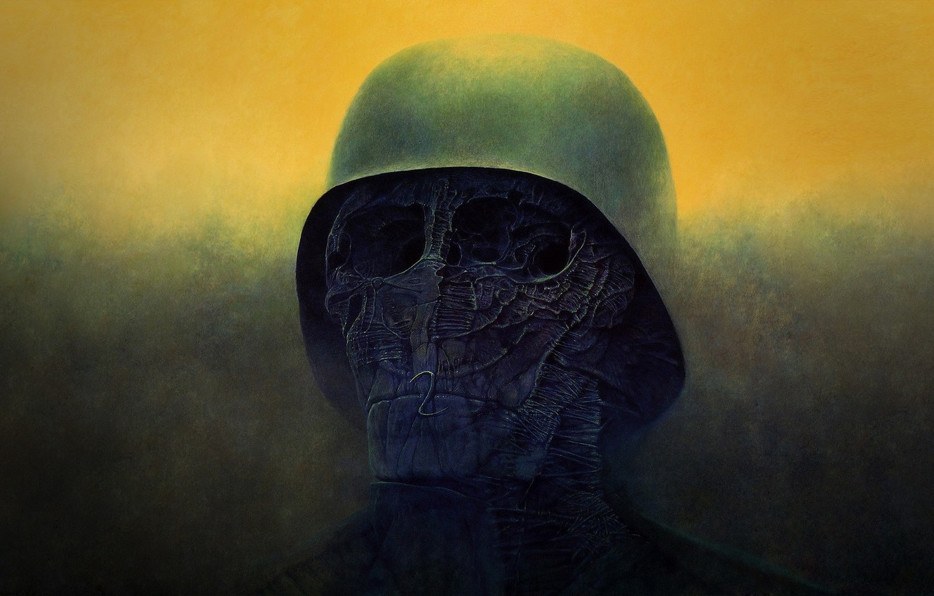 Wallpaper Death Skull Horror Helmet Art Mutant Orbit