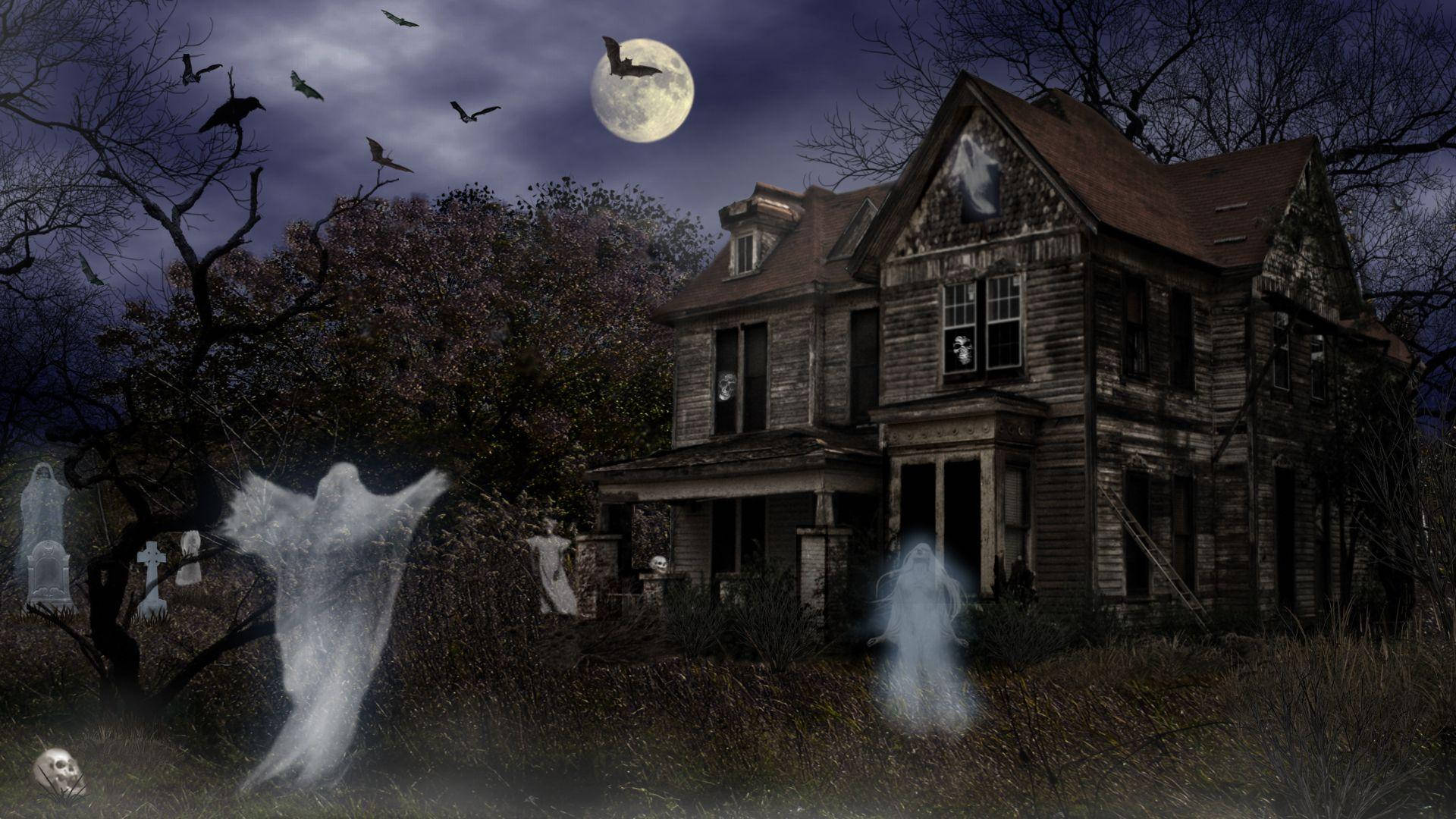 Haunted House Halloween Wallpaper