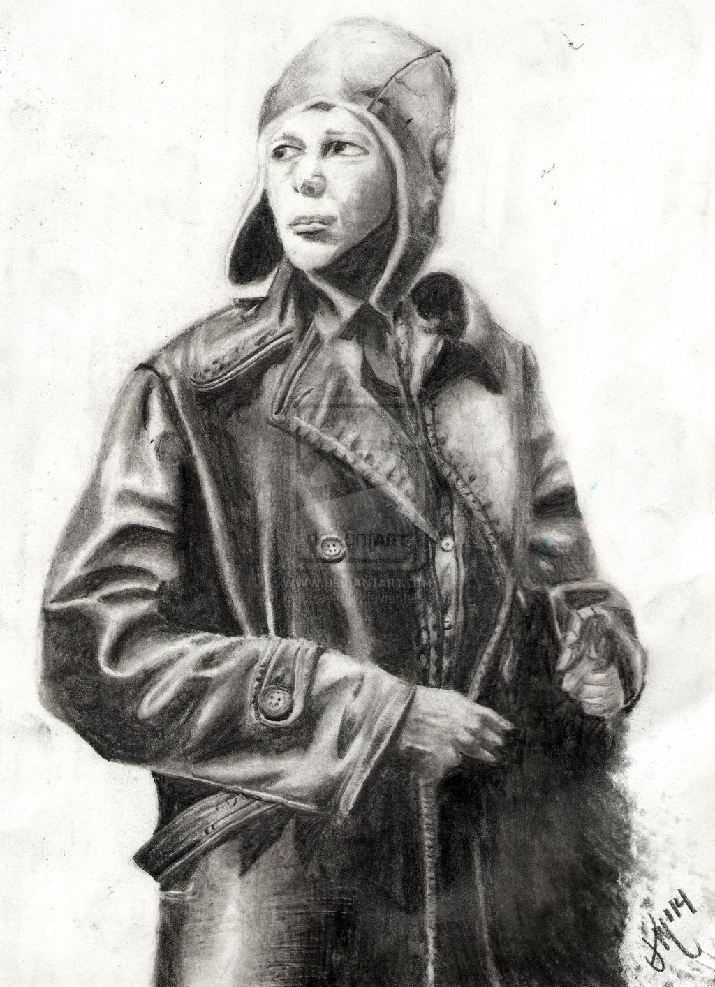 Amelia Earhart Portrait By Halofreakgirl