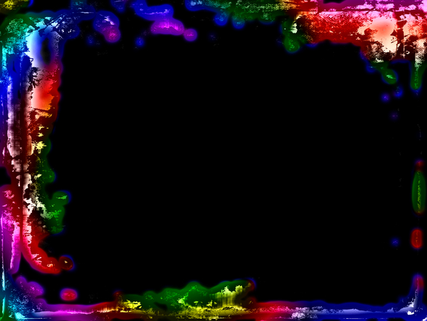 Free Girly Grunge Frame 3 A Rainbow Coloured On Black 600x452 For Your Desktop Mobile Tablet Explore 45 Design By Color Wallpaper Borders Sanitas - Wallpaper Border Design By Color