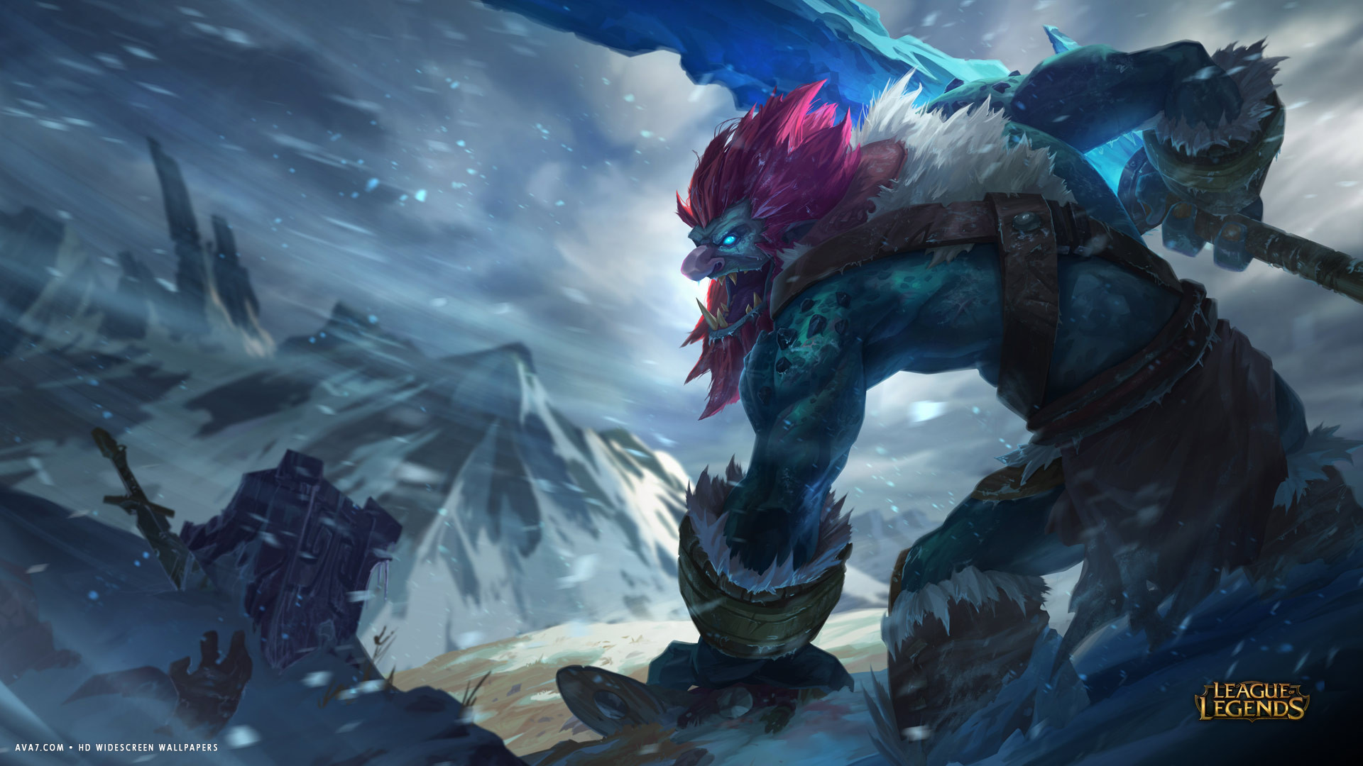 League Of Legends Game Lol Trundle Monster Battle HD Widescreen