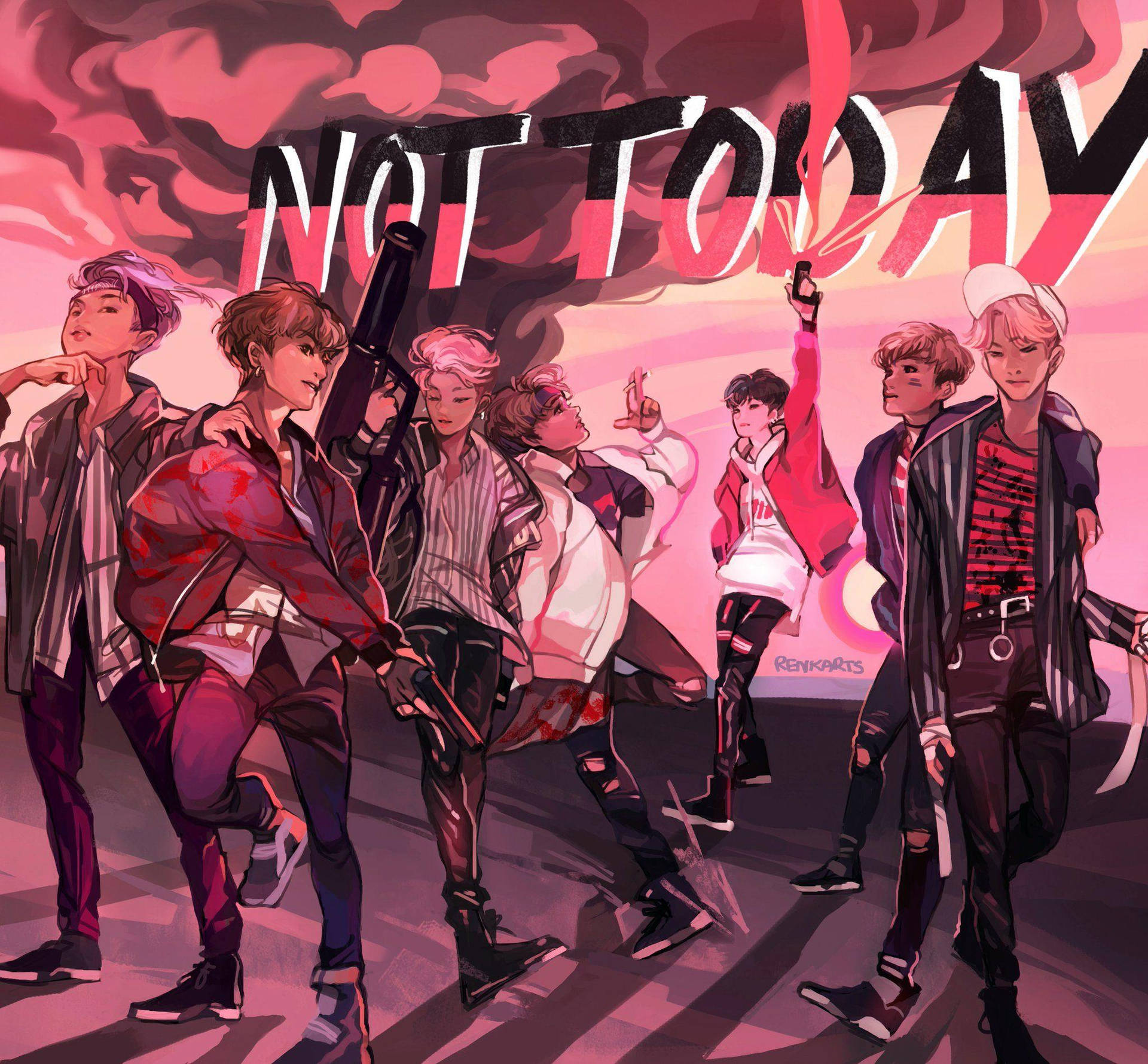 Top Bts Anime Wallpaper Full HD 4k To Use