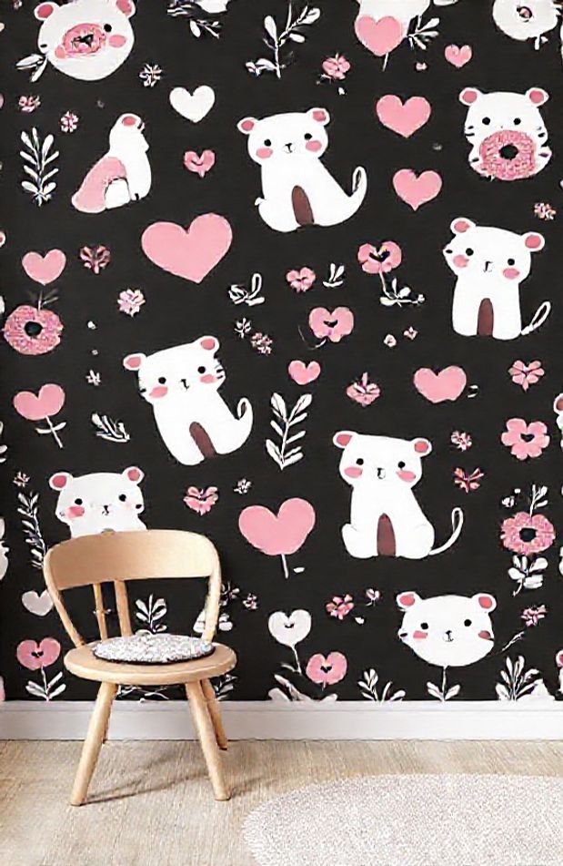 Cute Black And Pink Wallpaper