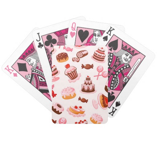 Sweet Background Bicycle Playing Cards