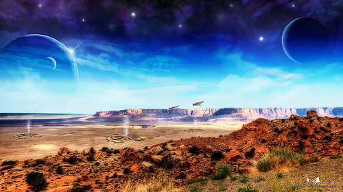 Amazing HD Wallpaper Colonized Sci Fi Landscape