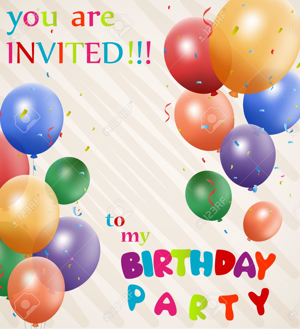 BirtHDay Invitation Background Royalty Cliparts Vectors And