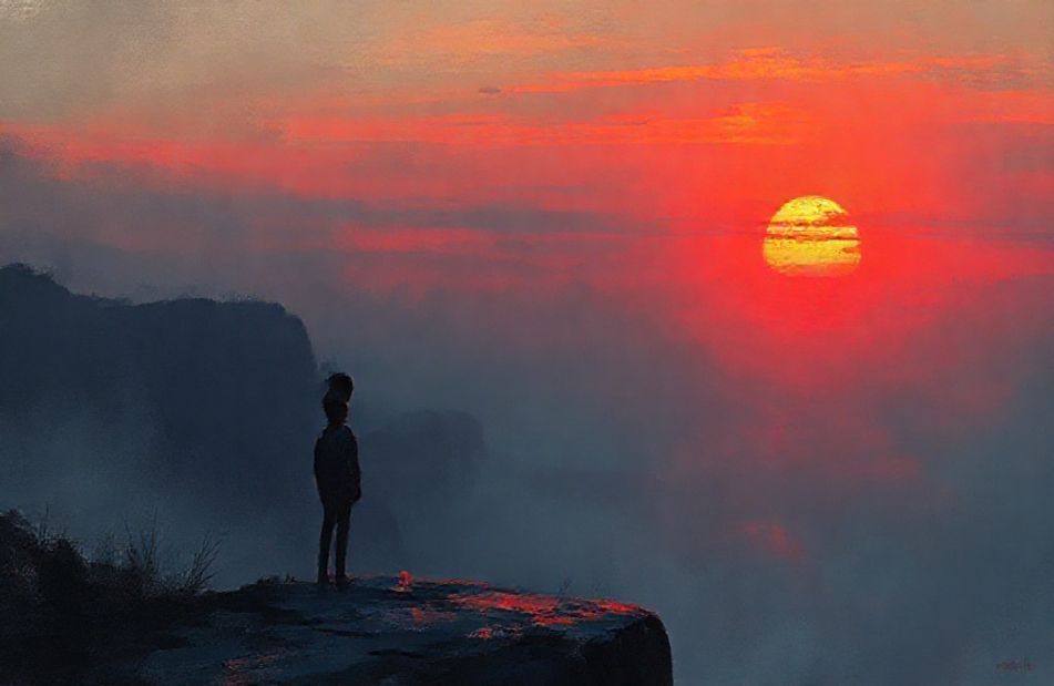 Abostrak Alone Boy Wallpaper