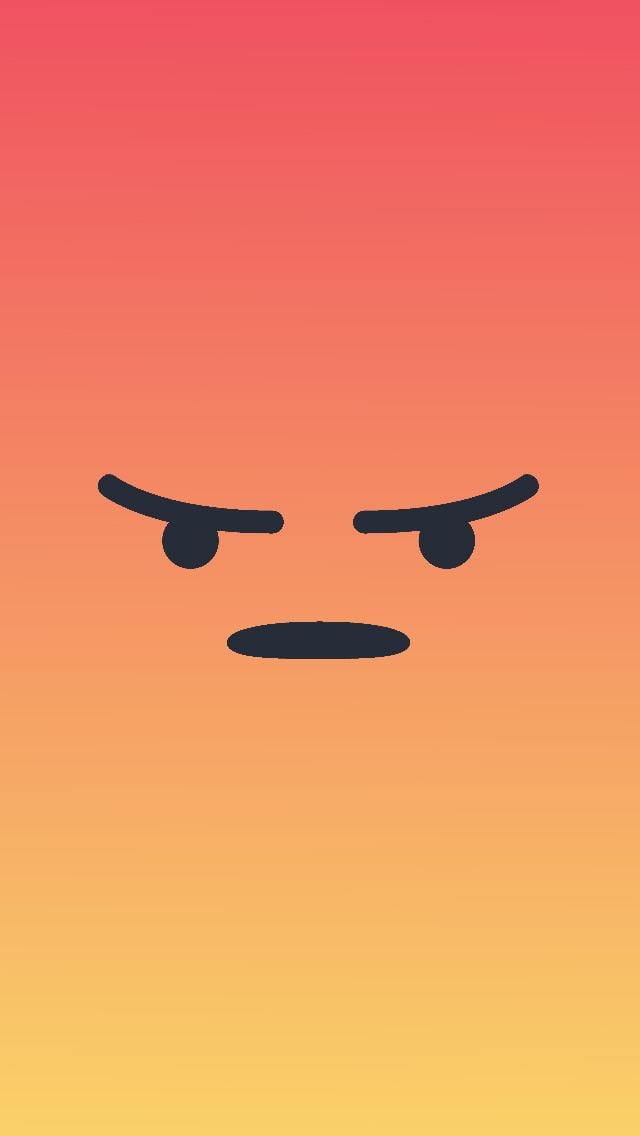 OC] Facebooks angry reaction iPhone wallpaper 640x1136