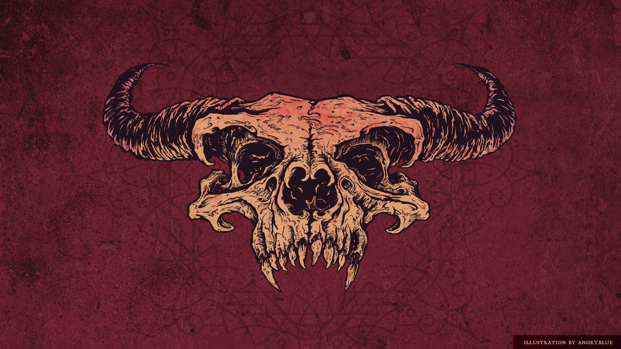 Wallpaper Skulls Horns Artwork Danzig Simple Background