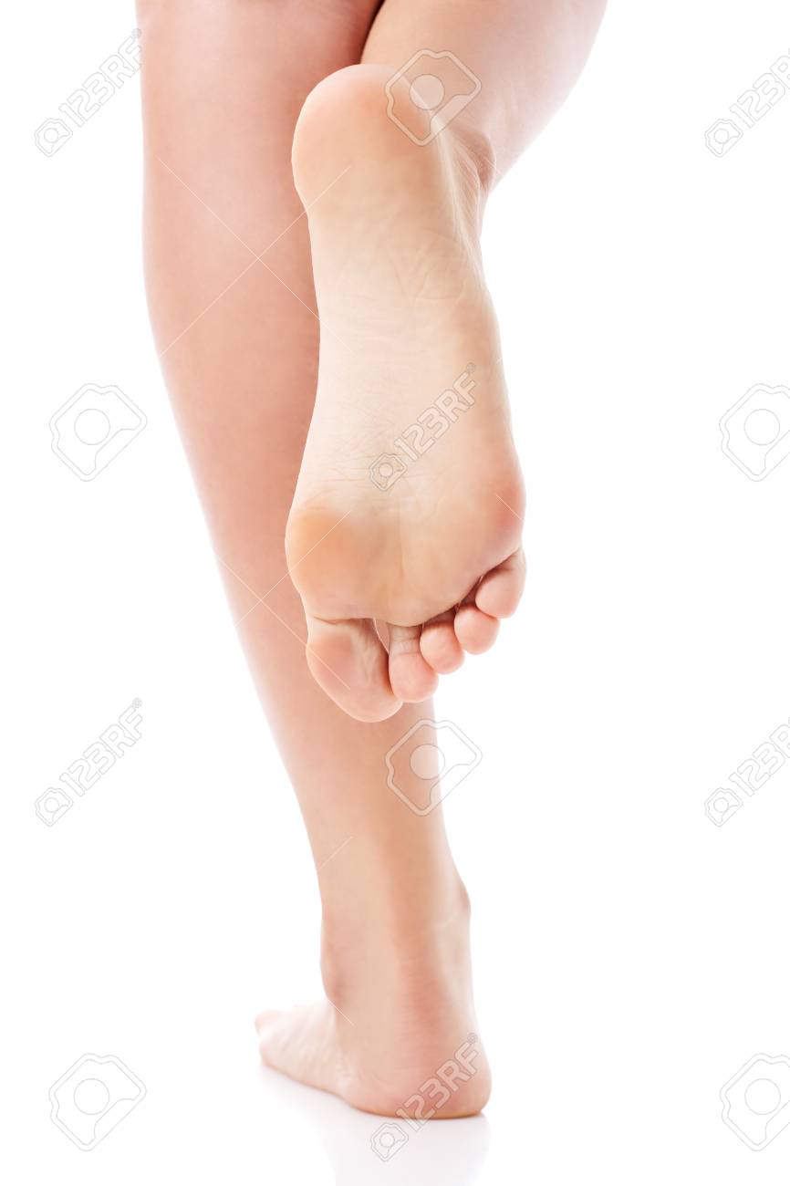 Womens Feet Isolated On White Background Stock Photo Picture