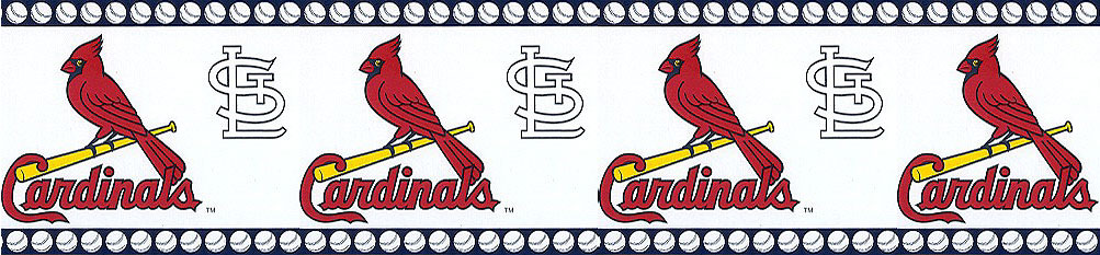 St Louis Cardinals Baseball Wallpaper Border