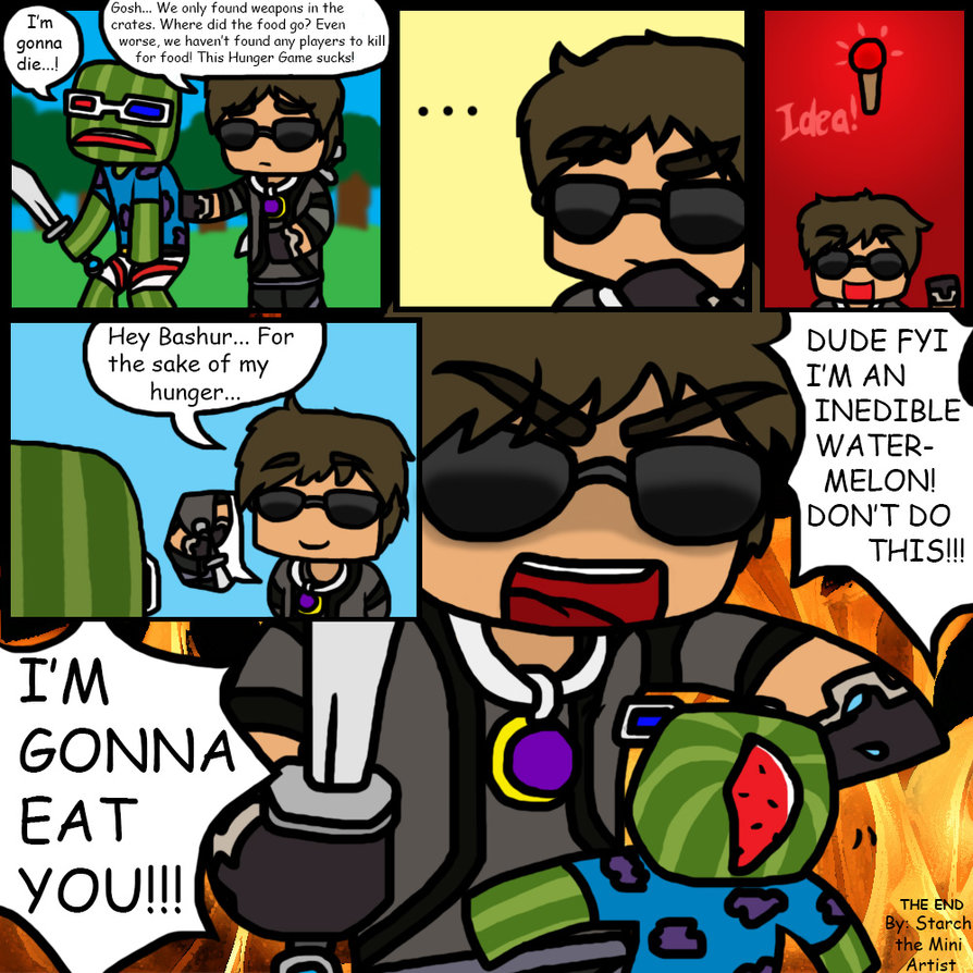 Minecraft Mini Comic No Food In Hunger Games By