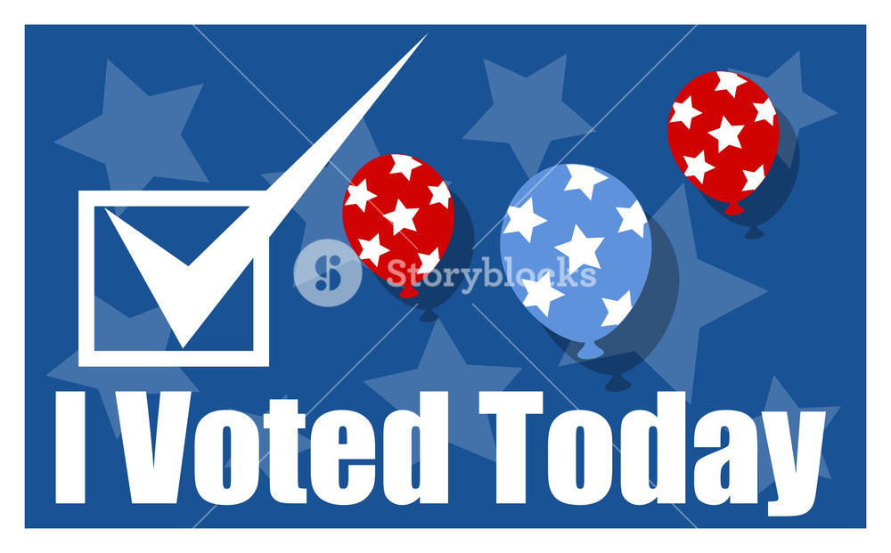 I Voted Today Election Day Vector Background Royalty Stock