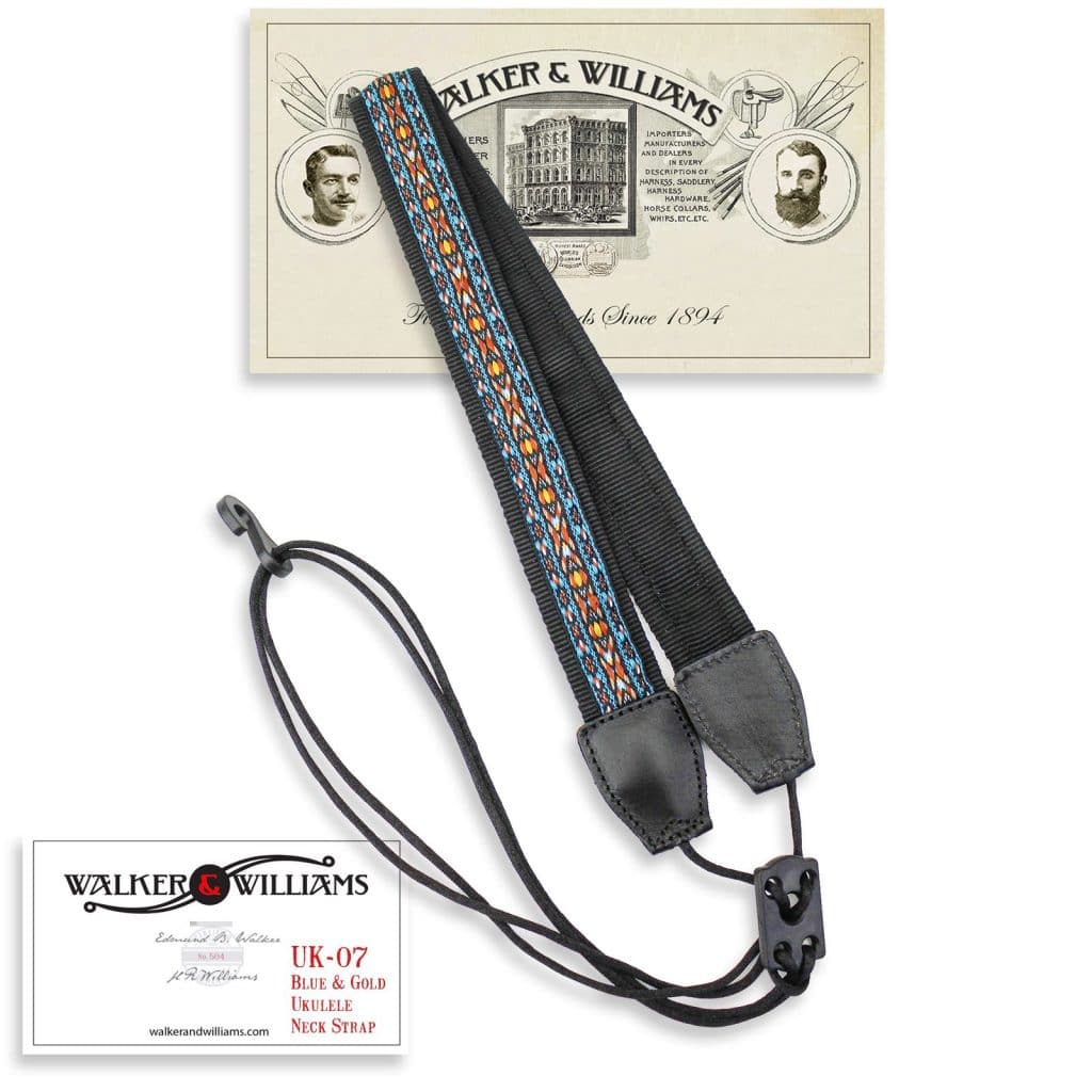 Uk Blue Gold Woven Adjustable Uke Strap Fits All Ukes