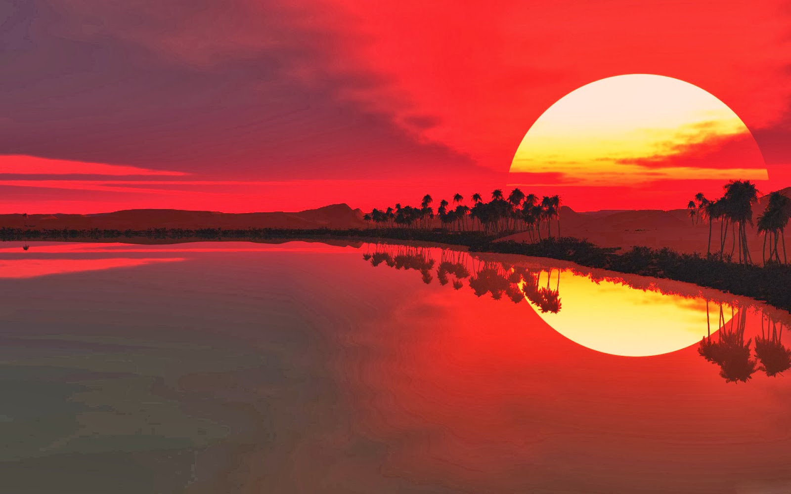 African Sunset Desktop Background