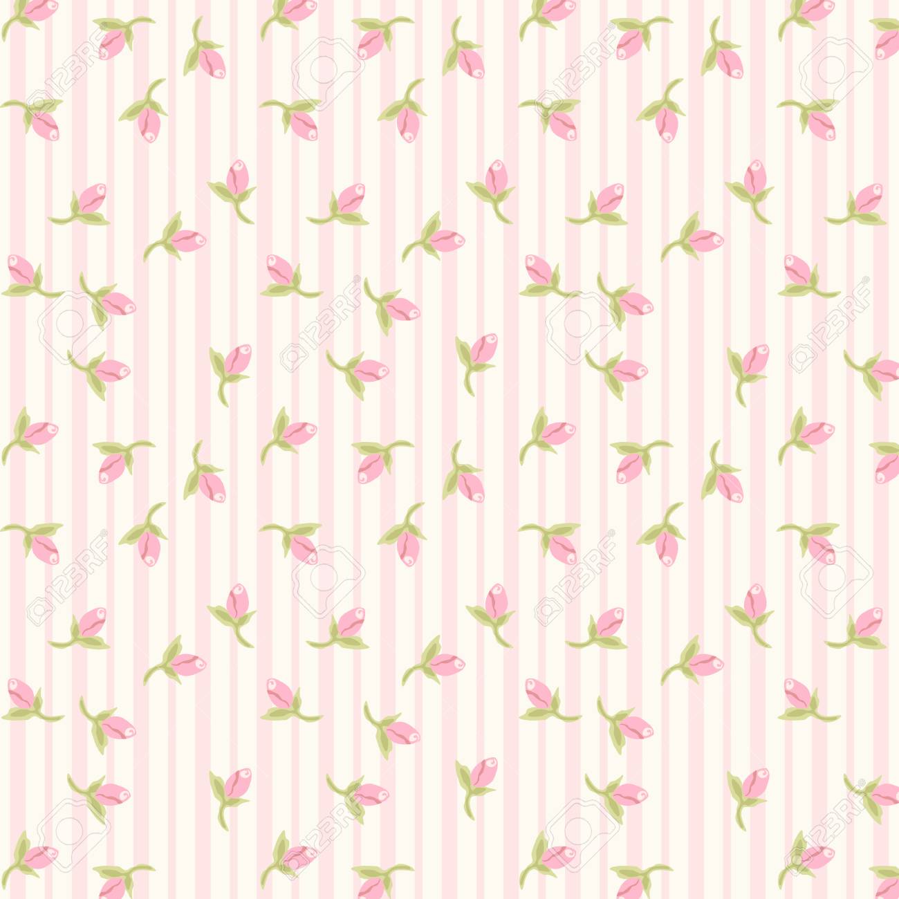 Cute Vintage Shabby Chic Floral Background For Your Decoration