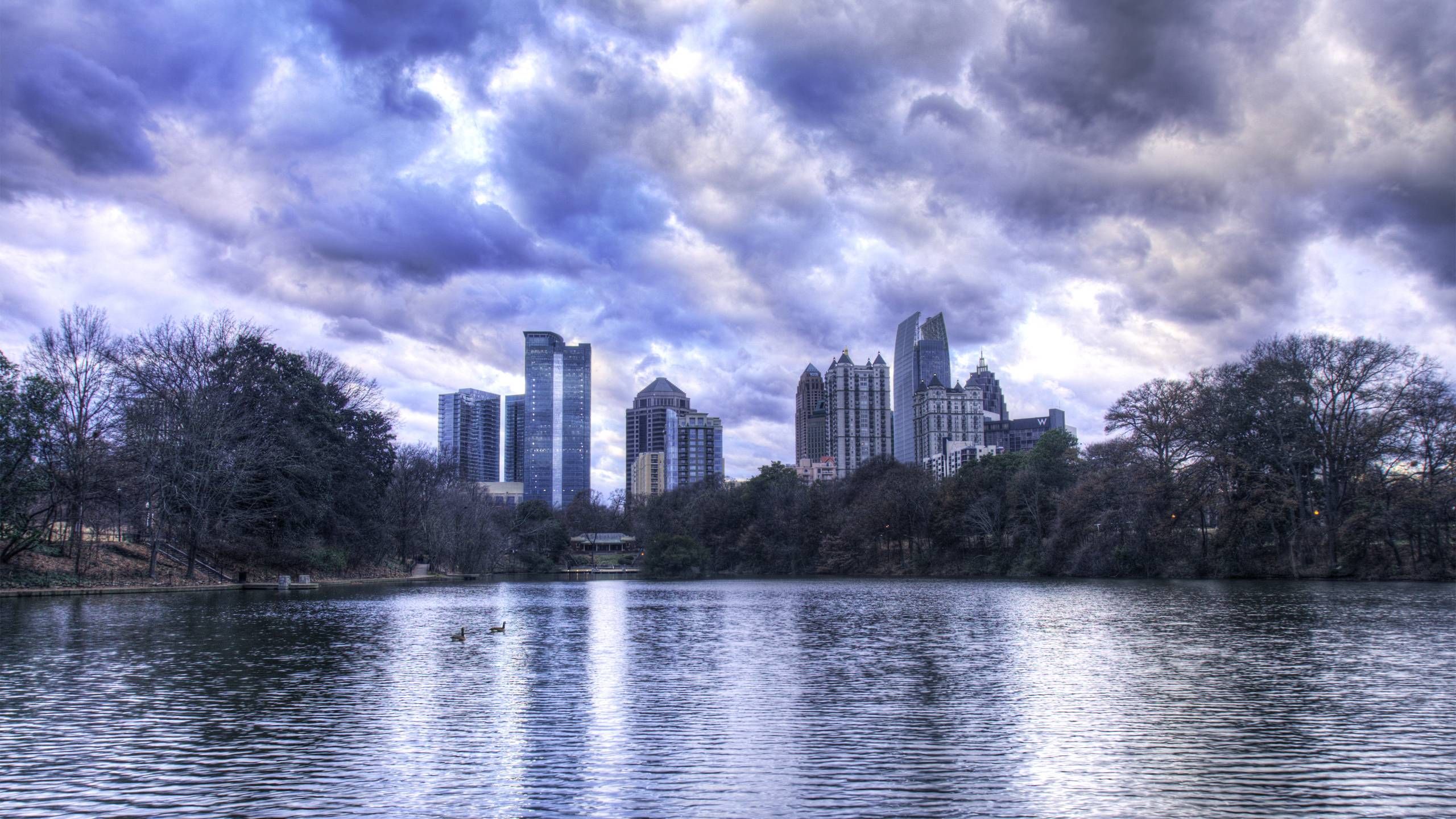 Atlanta Park Nights Georgia Wallpaper Skyline