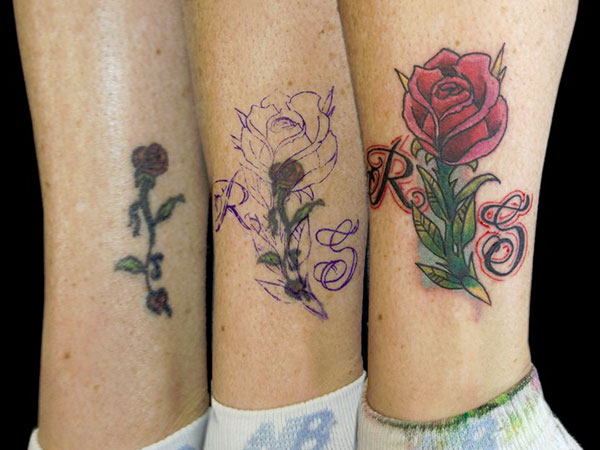 Flower Purple Rose Coverup Tattoo  Remington Tattoo Parlor