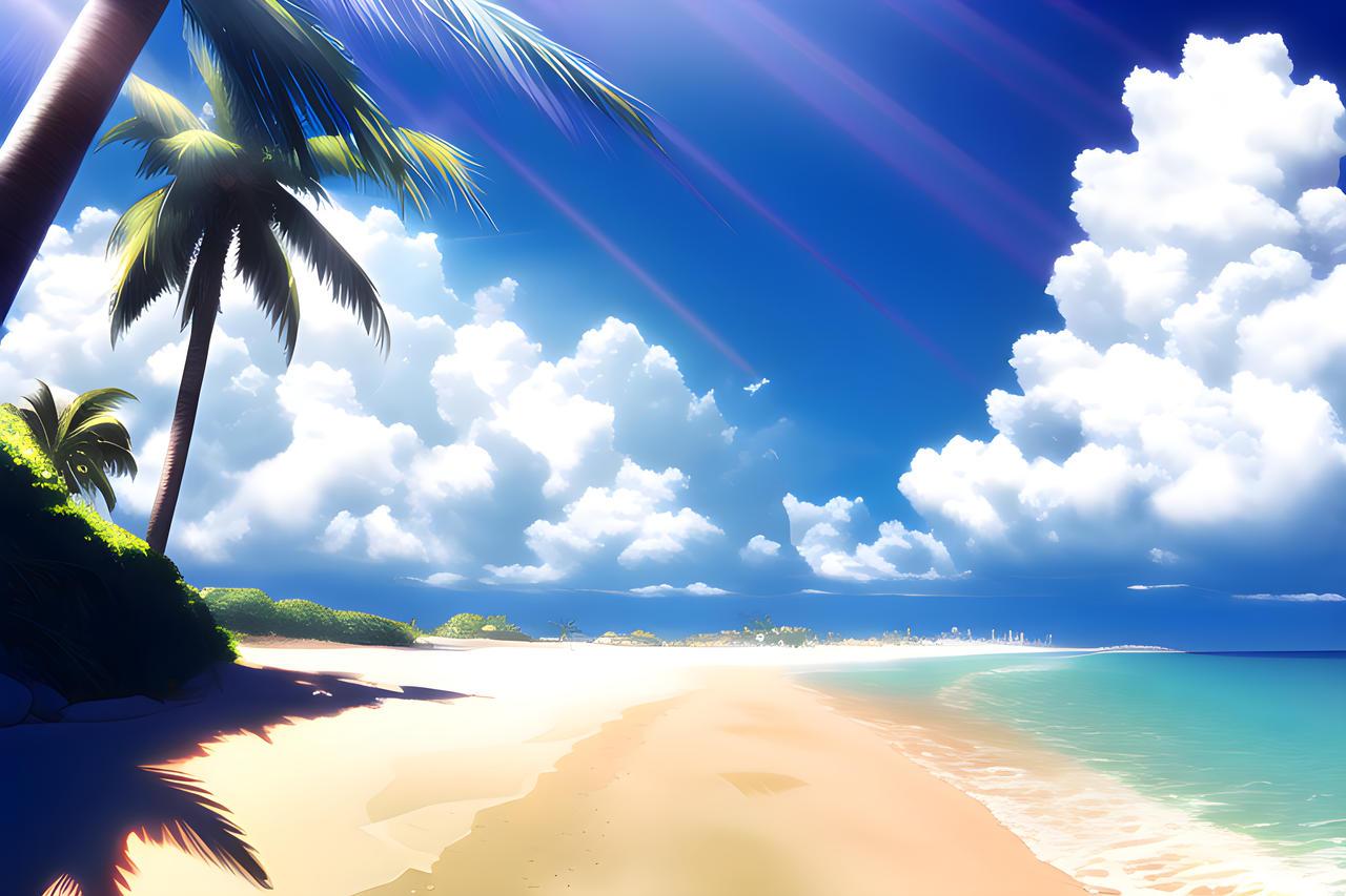 Novelai Island Paradise 4k Wallpaper