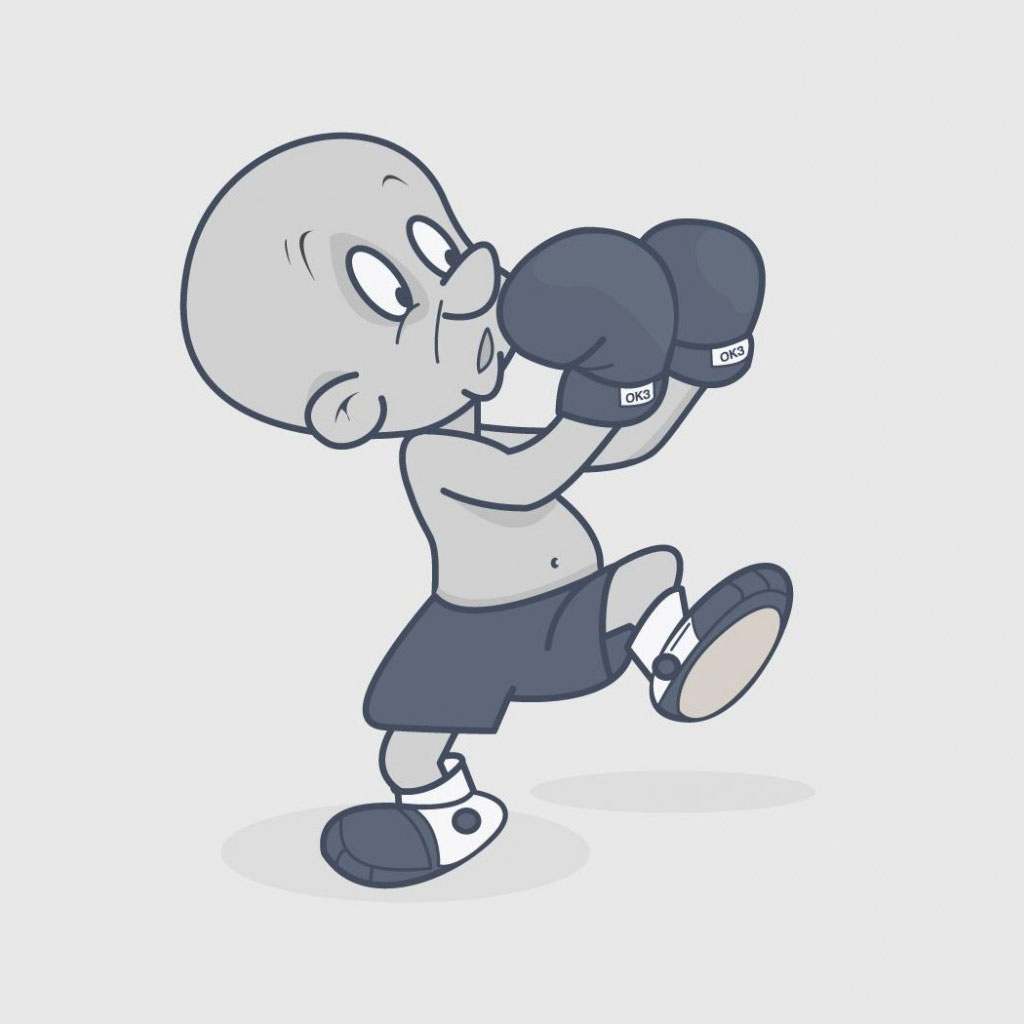 iPad Wallpaper Boxing Bald Kid Funny Mini