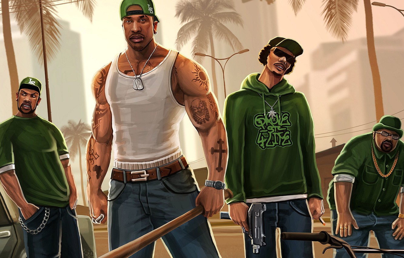 Wallpaper Gang Crime Gta San Andreas Grand Theft Auto Cj