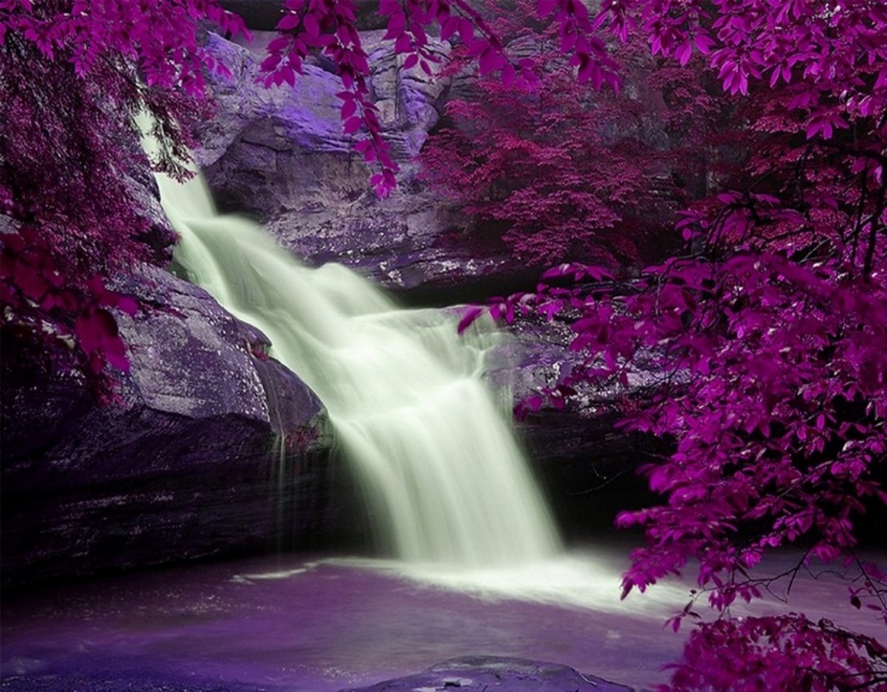 Fantasy Waterfall Background HD Wallpaper Background