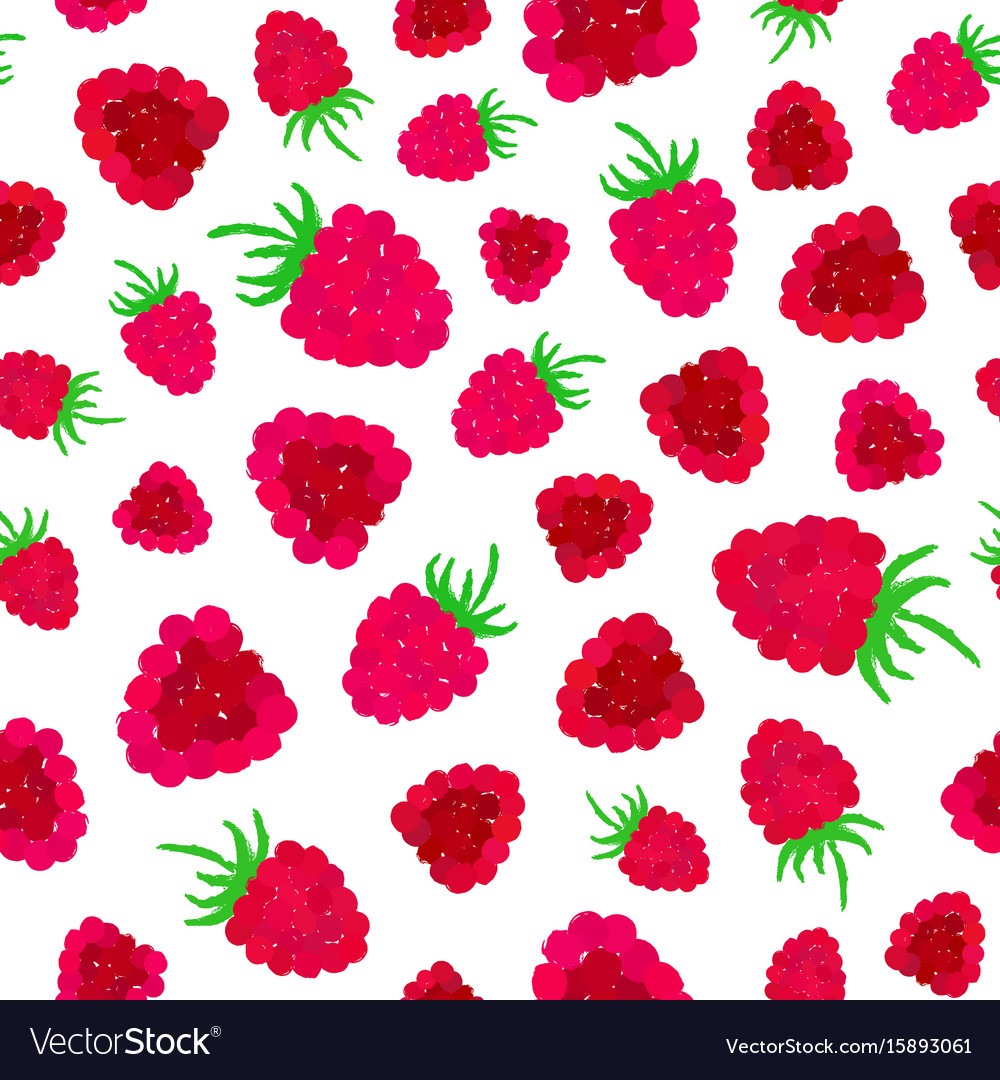 Raspberry Background Painted Pattern Royalty Vector