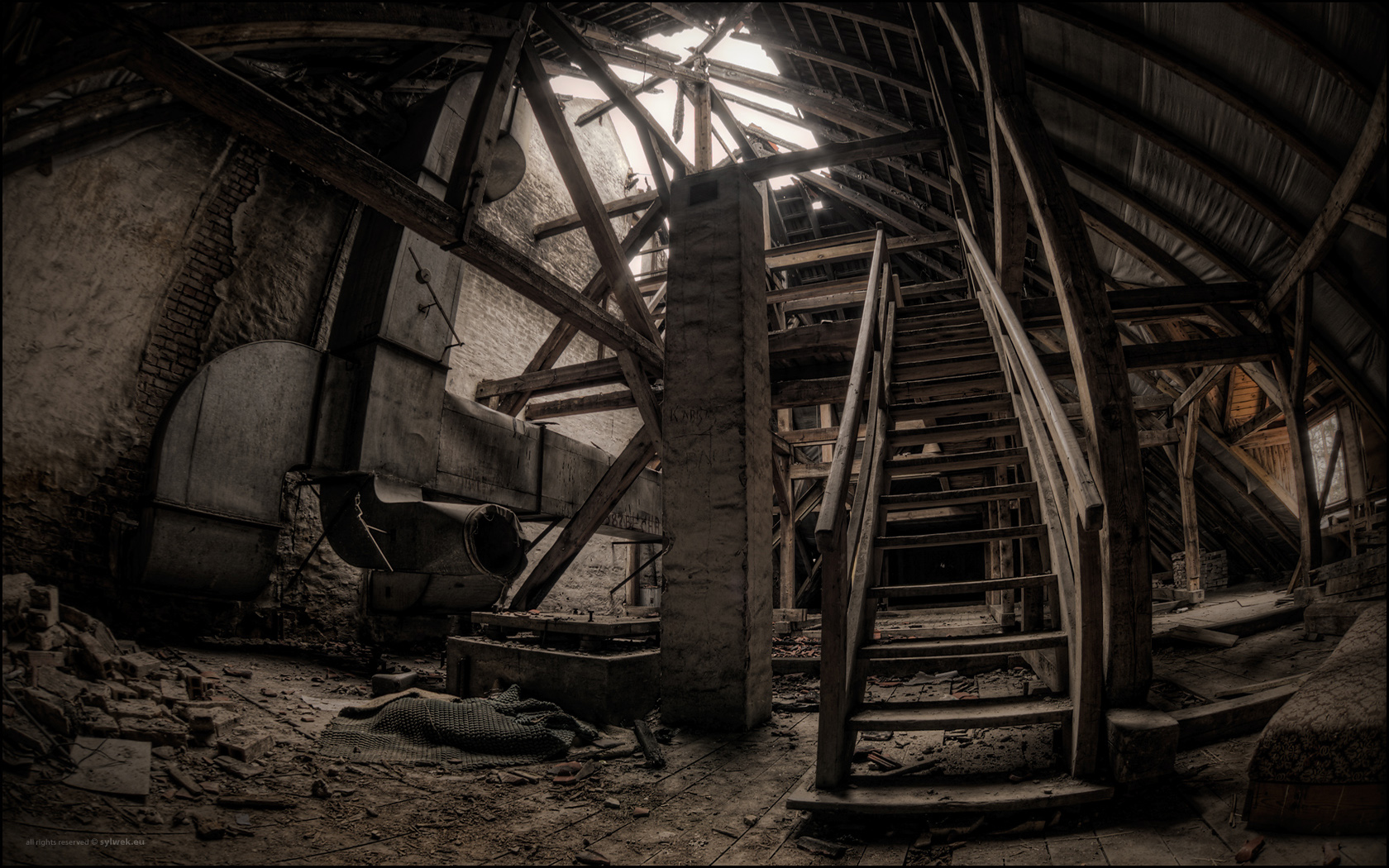 Urban Decay Abandon Deserted Stairs Apocalyptic Building