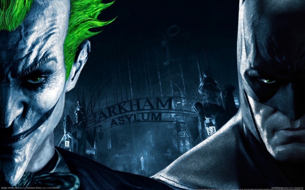 The Joker Vs Batman   Batman Arkham Asylum fond dcran 15416119 1024x640